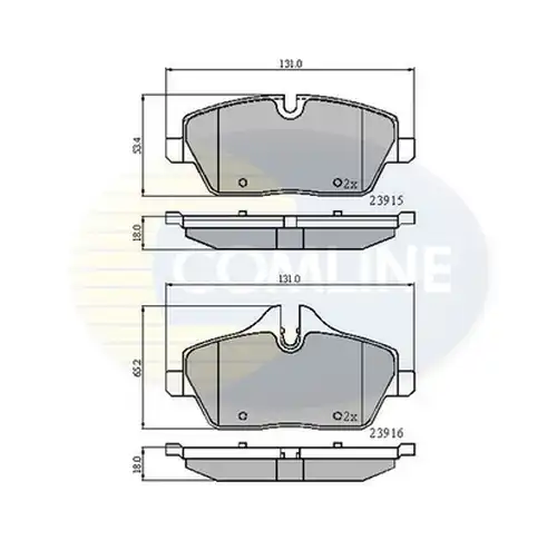 накладки COMLINE CBP01531