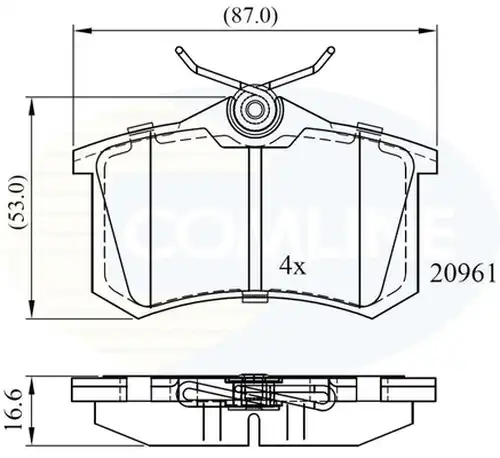 накладки COMLINE CBP0797