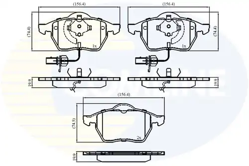 накладки COMLINE CBP11025