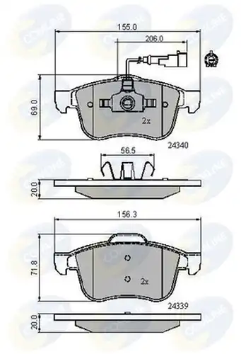 накладки COMLINE CBP11718