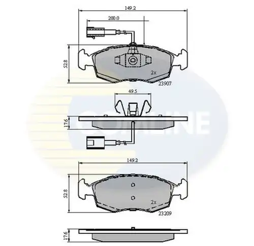 накладки COMLINE CBP12044