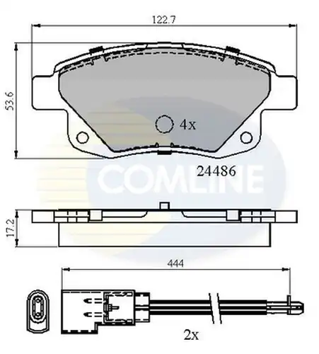 накладки COMLINE CBP21554