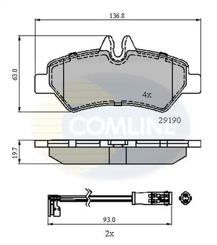 накладки COMLINE CBP21556