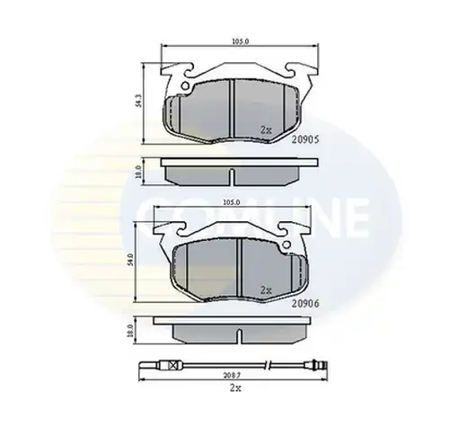 накладки COMLINE CBP2258