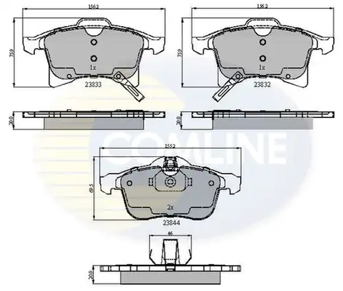 накладки COMLINE CBP31307