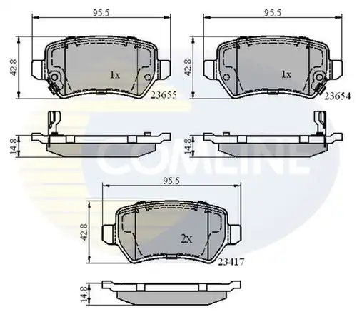 накладки COMLINE CBP31551