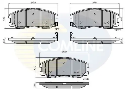 накладки COMLINE CBP31582