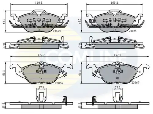 накладки COMLINE CBP3584