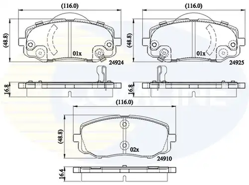 накладки COMLINE CBP36008