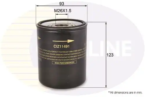 маслен филтър COMLINE CIZ11491