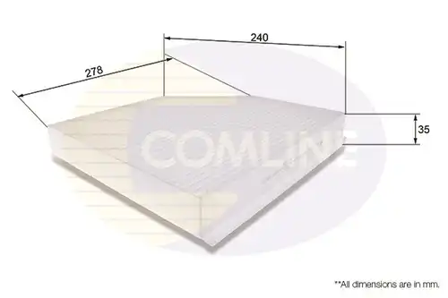 Филтър купе (поленов филтър) COMLINE EKF106