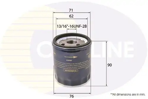 маслен филтър COMLINE EOF003