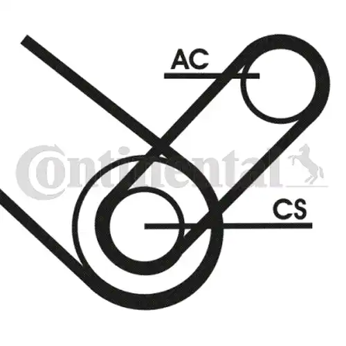 комплект пистов ремък CONTINENTAL CTAM 4PK874 ELAST T1