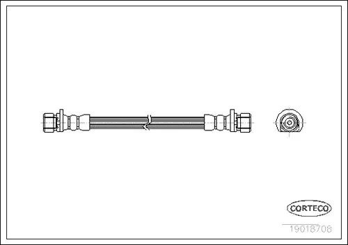 спирачен маркуч CORTECO 19018708