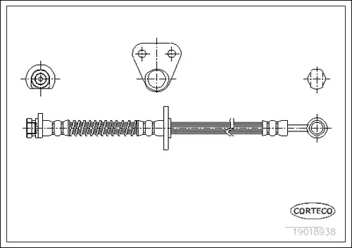 спирачен маркуч CORTECO 19018938