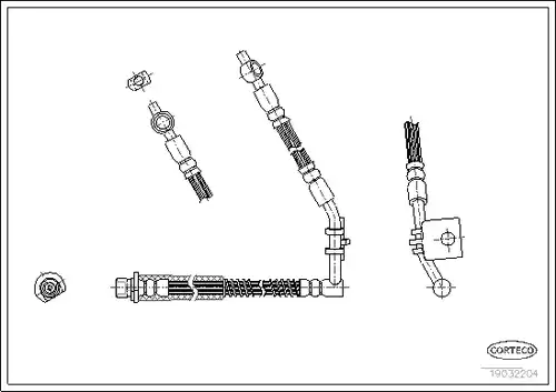 спирачен маркуч CORTECO 19032204