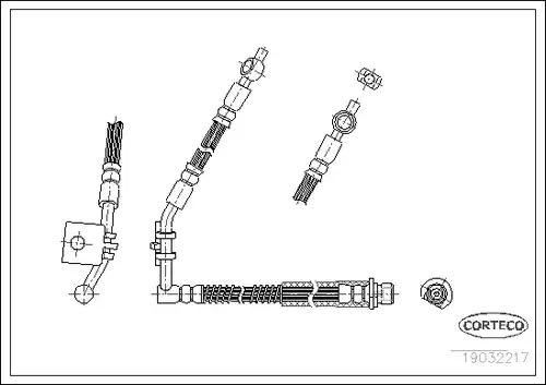 спирачен маркуч CORTECO 19032217