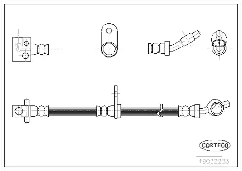спирачен маркуч CORTECO 19032233