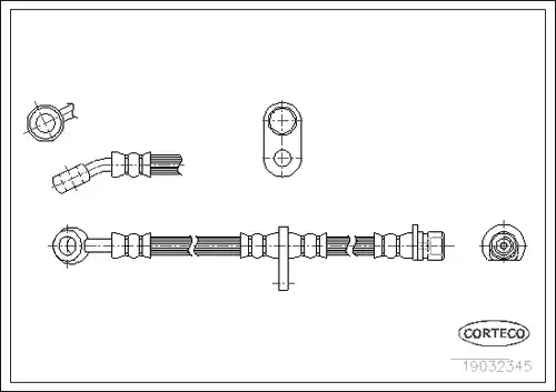 спирачен маркуч CORTECO 19032345