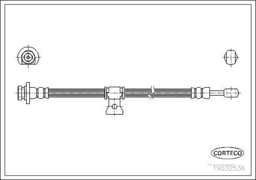 спирачен маркуч CORTECO 19032536
