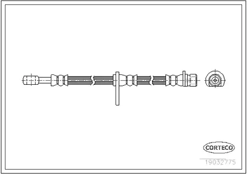 спирачен маркуч CORTECO 19032775