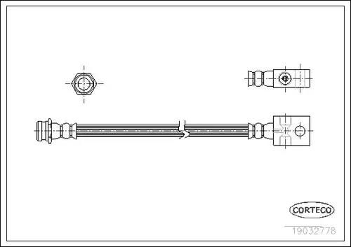 спирачен маркуч CORTECO 19032778