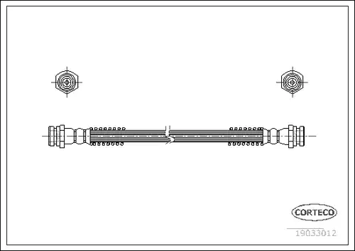 спирачен маркуч CORTECO 19033012