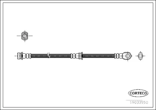 спирачен маркуч CORTECO 19033550
