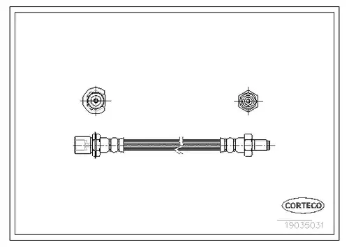 спирачен маркуч CORTECO 19035031