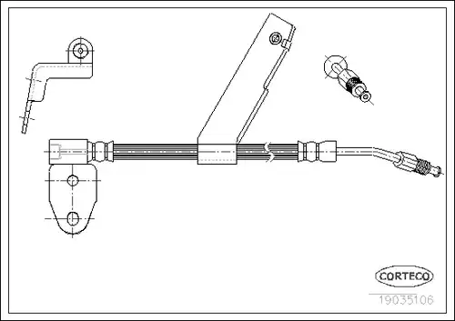 спирачен маркуч CORTECO 19035106