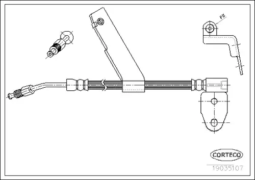 спирачен маркуч CORTECO 19035107