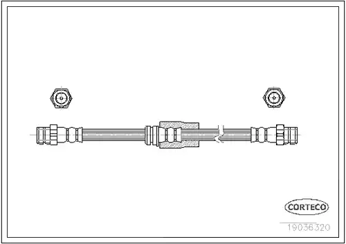 спирачен маркуч CORTECO 19036320
