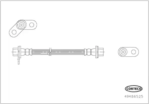 спирачен маркуч CORTECO 49486525