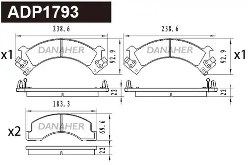 накладки DANAHER ADP1793