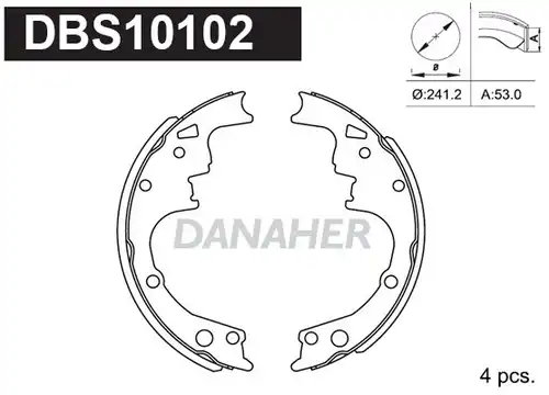 комплект спирачна челюст DANAHER DBS10102