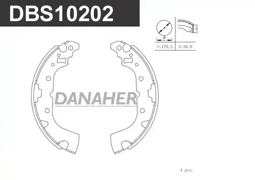 комплект спирачна челюст DANAHER DBS10202