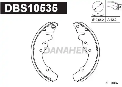 комплект спирачна челюст DANAHER DBS10535