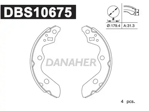 комплект спирачна челюст DANAHER DBS10675