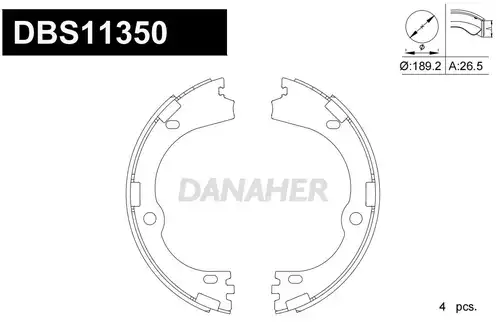 комплект спирачна челюст DANAHER DBS11350