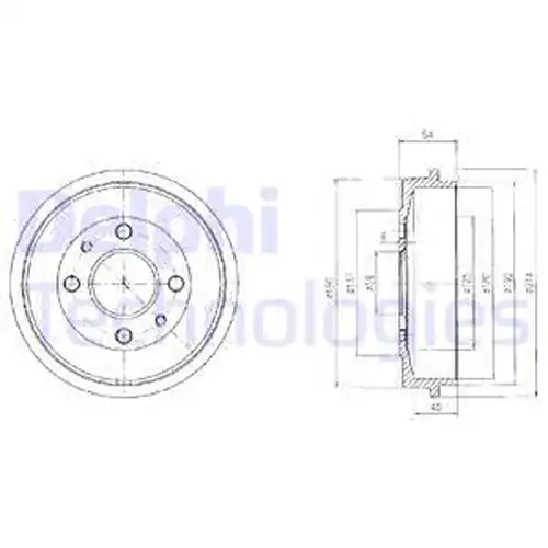 спирачен барабан DELPHI BF200