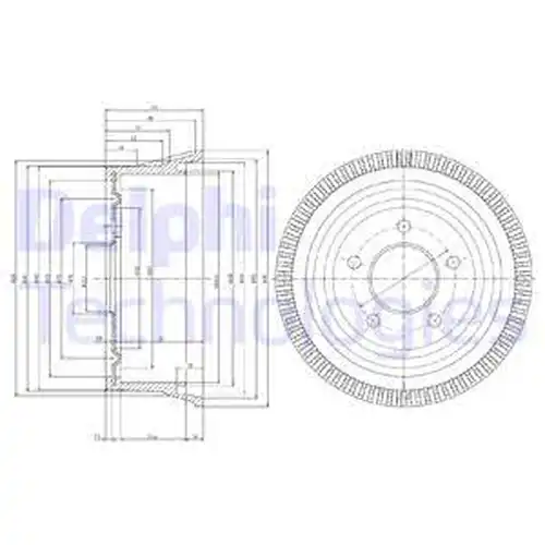 спирачен барабан DELPHI BF387