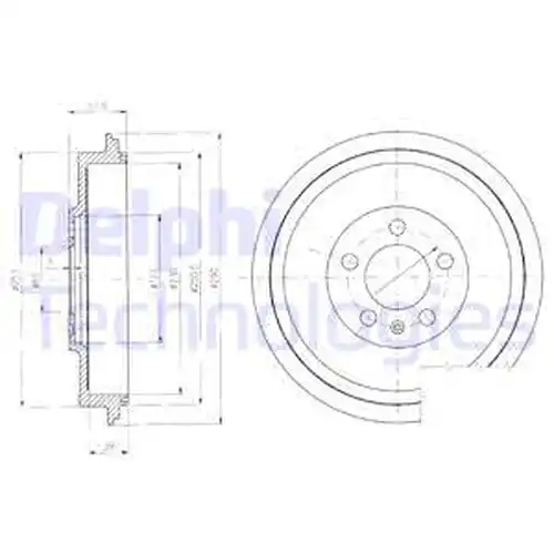 спирачен барабан DELPHI BF406