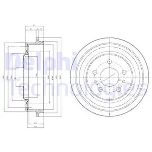 спирачен барабан DELPHI BF425