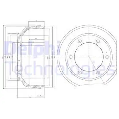 спирачен барабан DELPHI BF467