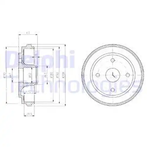 спирачен барабан DELPHI BF473