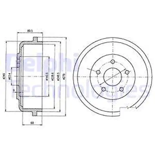 спирачен барабан DELPHI BF488