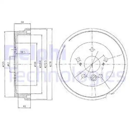 спирачен барабан DELPHI BF495