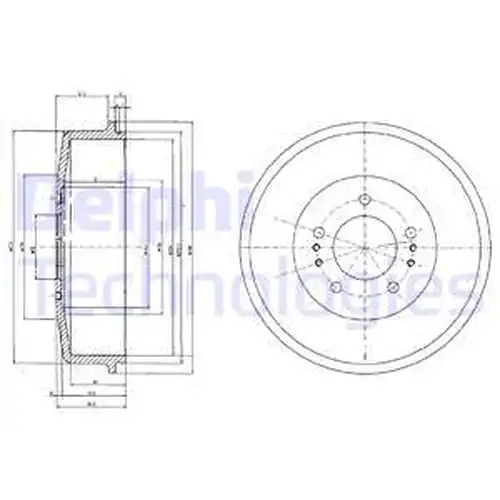 спирачен барабан DELPHI BF520