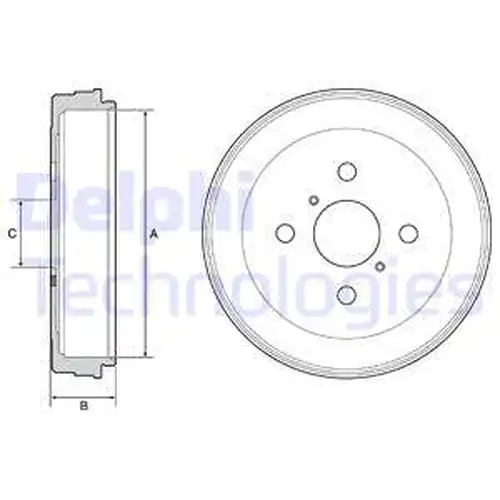 спирачен барабан DELPHI BF530