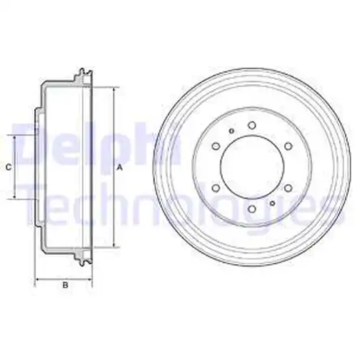 спирачен барабан DELPHI BF532